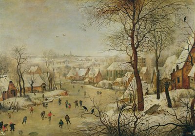 Winterlandschaft mit Vogelfalle von Pieter Brueghel the Younger